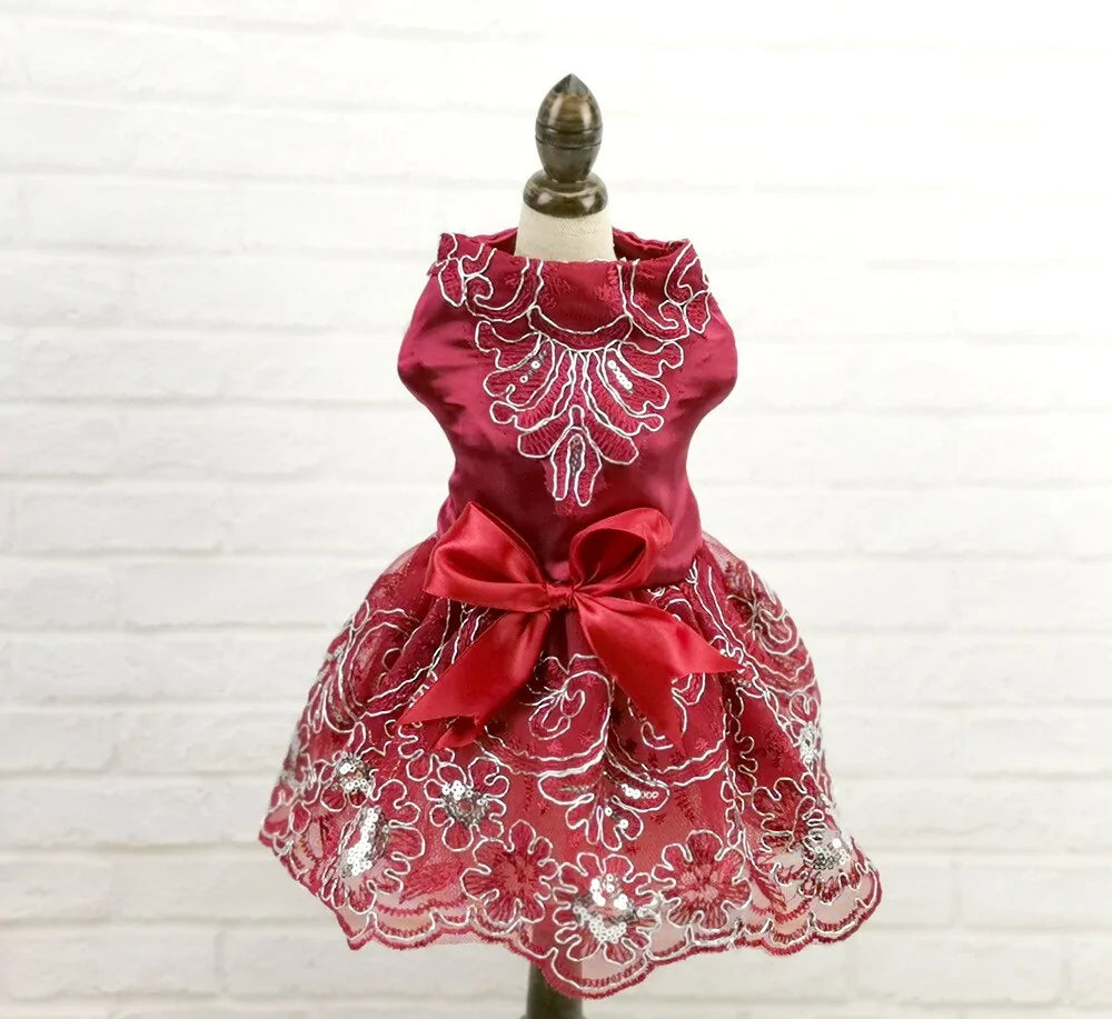 Pet Dog Princess Party Dress for Spring and Summer XS-XL