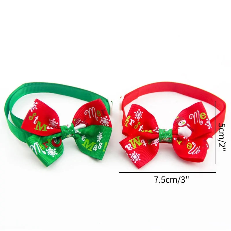 Holiday Pet Bow Collar